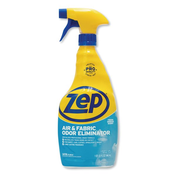 Zep Air and Fabric Odor Eliminator, Fresh Scent, 32 oz, PK12 ZUAIR32